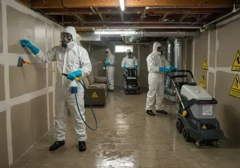 Basement Moisture Removal and Structural Drying process in Parker, CO